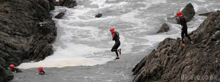 Group Coasteering - DRIVEU Minibus Hire