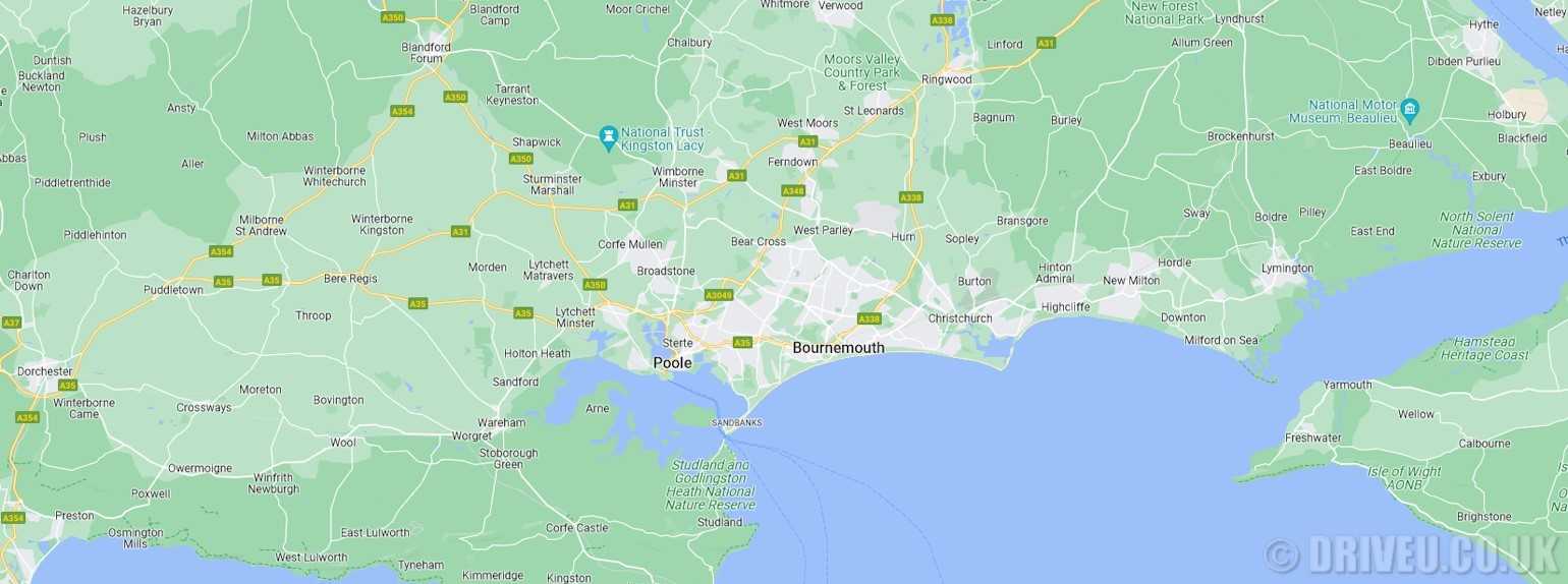 Area map Area map - DRIVEU Minibus Hire